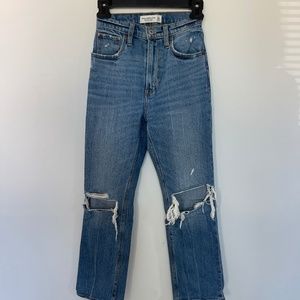 Straight Ankle Denim Jeans
